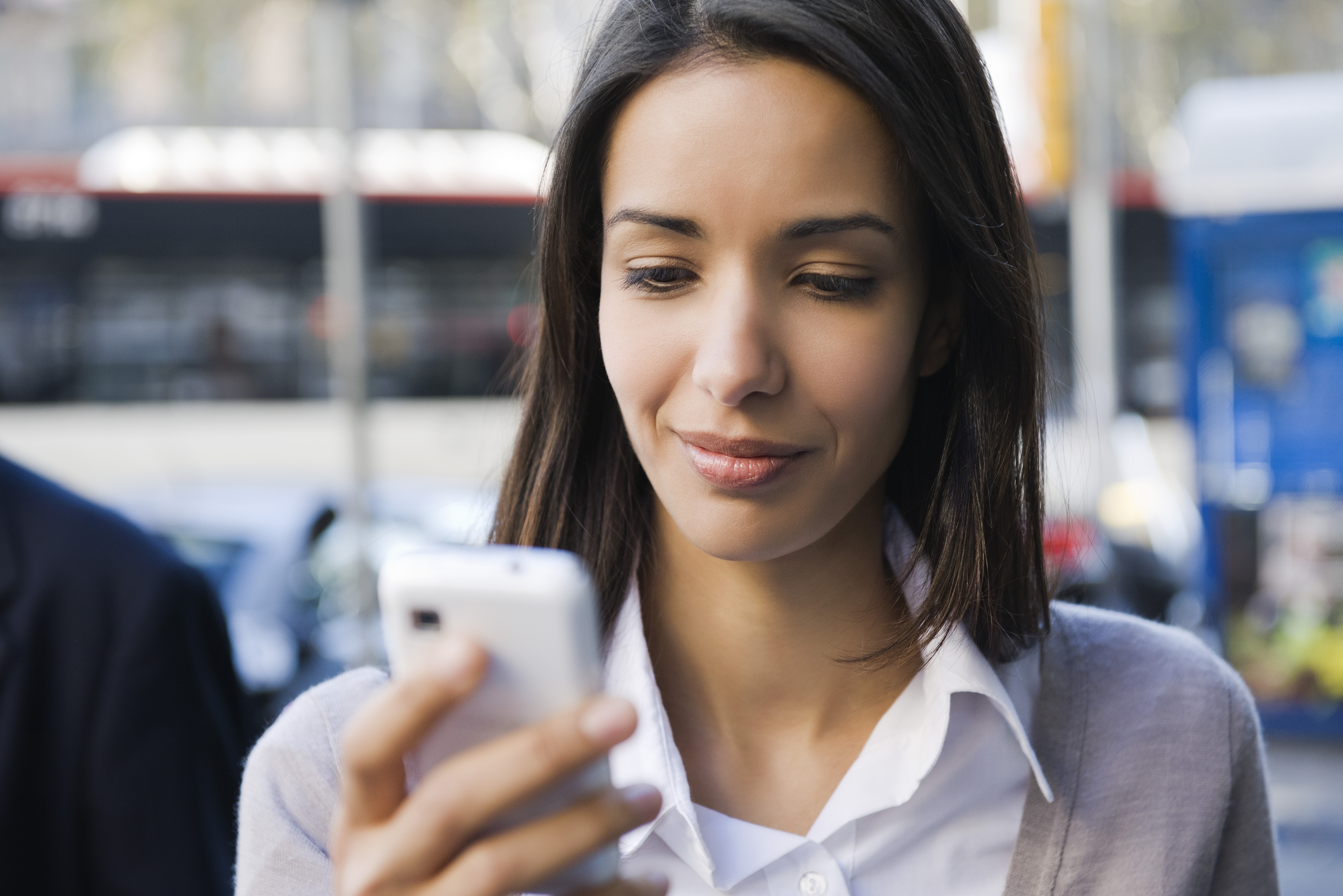 Woman text messaging