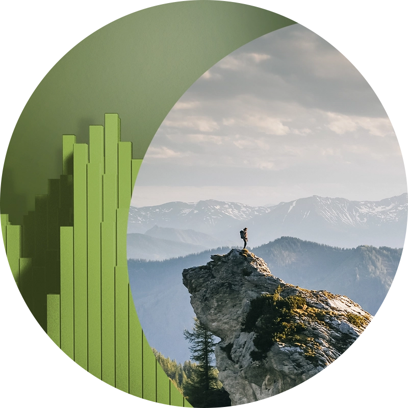 Man standing on mountain