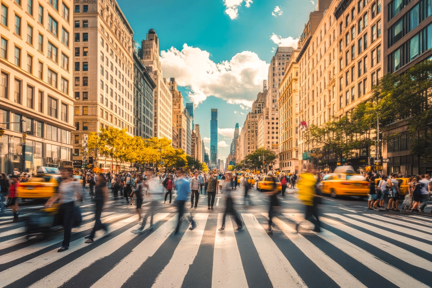 People crossing the street