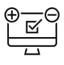 Plus and minus computer icon