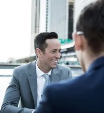 Business people talking