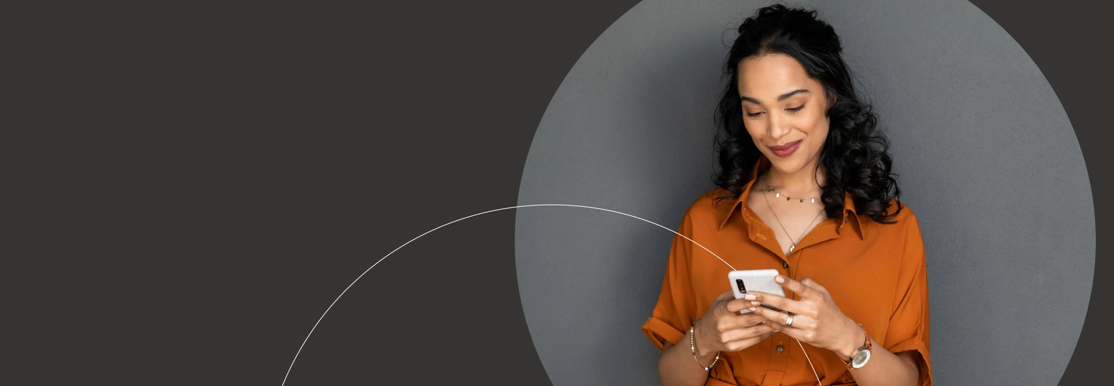 Woman looking at phone