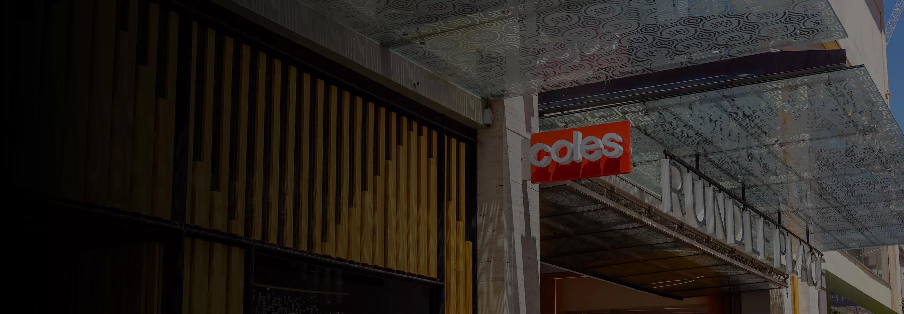 Coles header banner