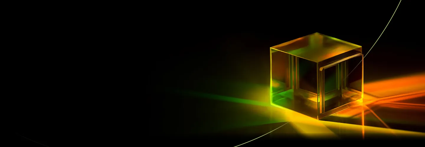 3d colored cube banner