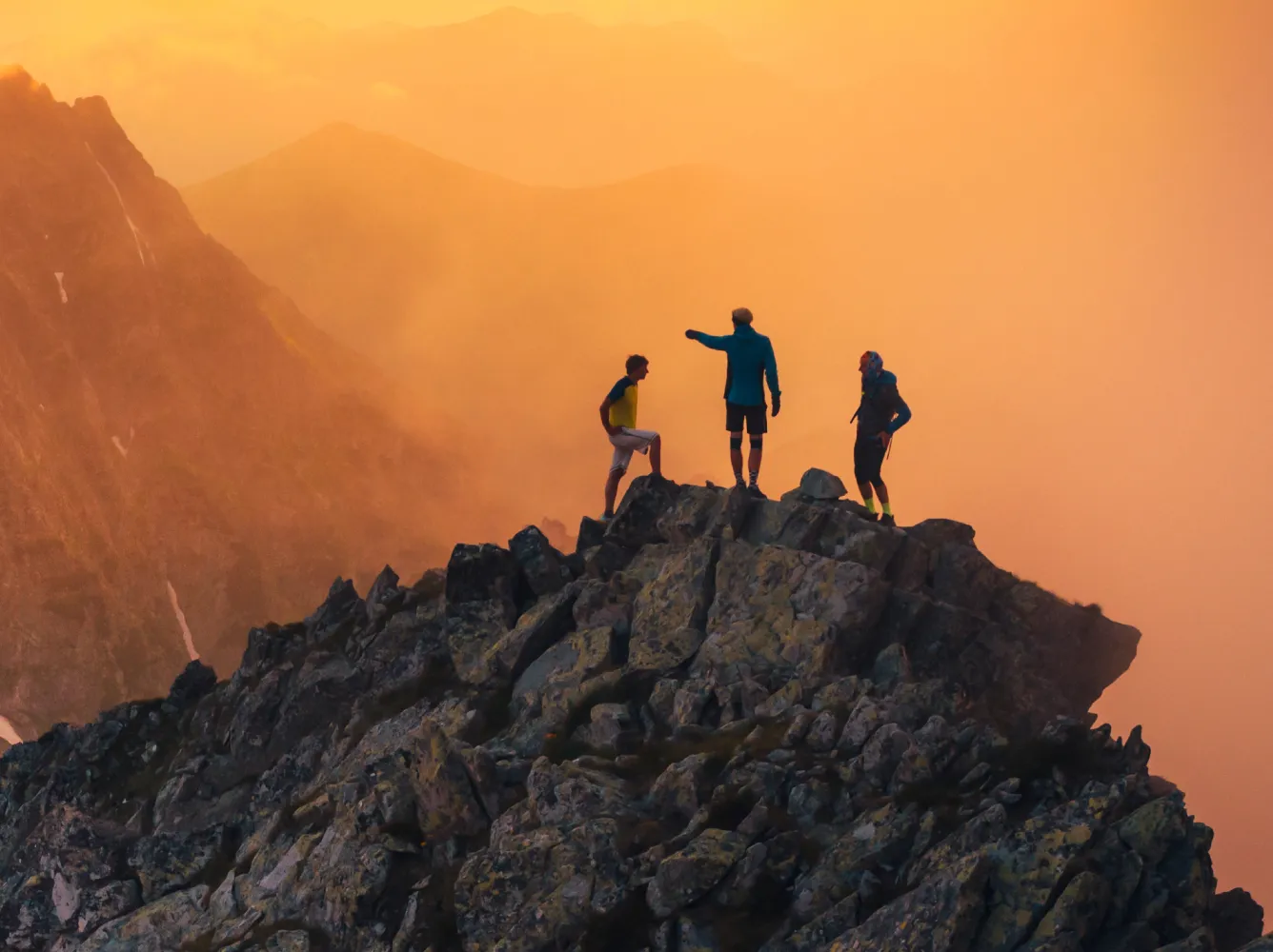 Group of people hiking